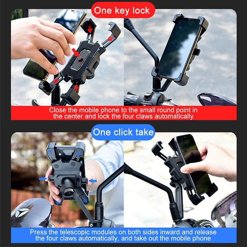 360° Rotatable Electric Bike Phone Holder