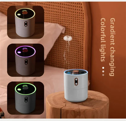 Elektrischer Ultraschall-Luftbefeuchter mit Doppeldüse und starkem Nebel, USB