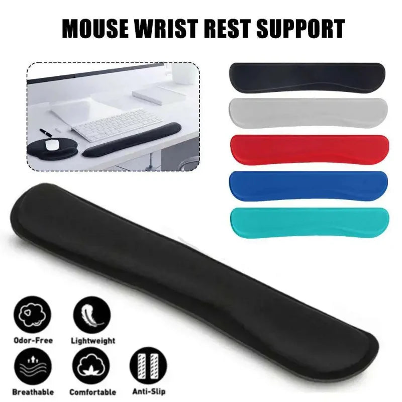 Ensemble de tapis de souris avec repose-poignet en mousse à mémoire de forme - Support ergonomique antidérapant pour le bureau et les jeux