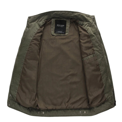 Veste militaire décontractée pour hommes – Manteau cargo Air Force grande taille M-6XL