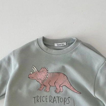 Sweatshirt-Strampelanzug mit Tiermuster für Kinder