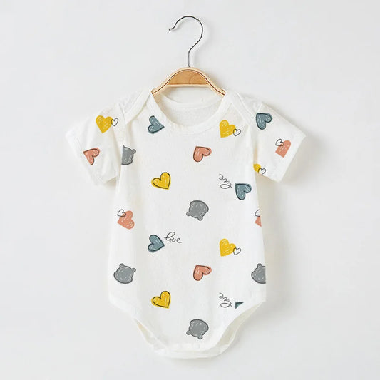 Atmungsaktiver Baby-Strampler mit kurzem Seleve-O-Ausschnitt