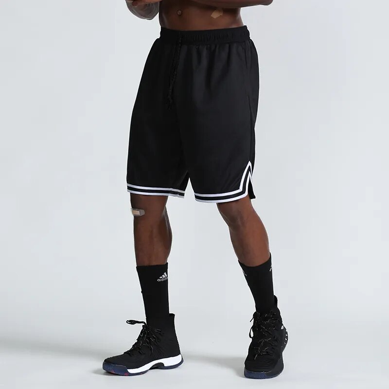 Knielange Basketball-Shorts für Herren, gestreift, locker