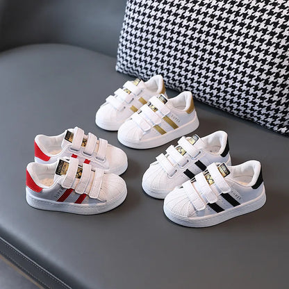 Kids White Non-Slip Sneakers