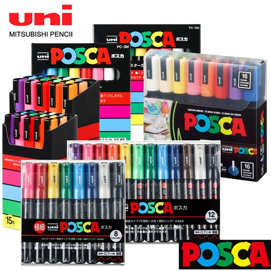 Quick-Dry Paint Marker Pen - Extra Fine Point - 8/12 Colors PC-1M