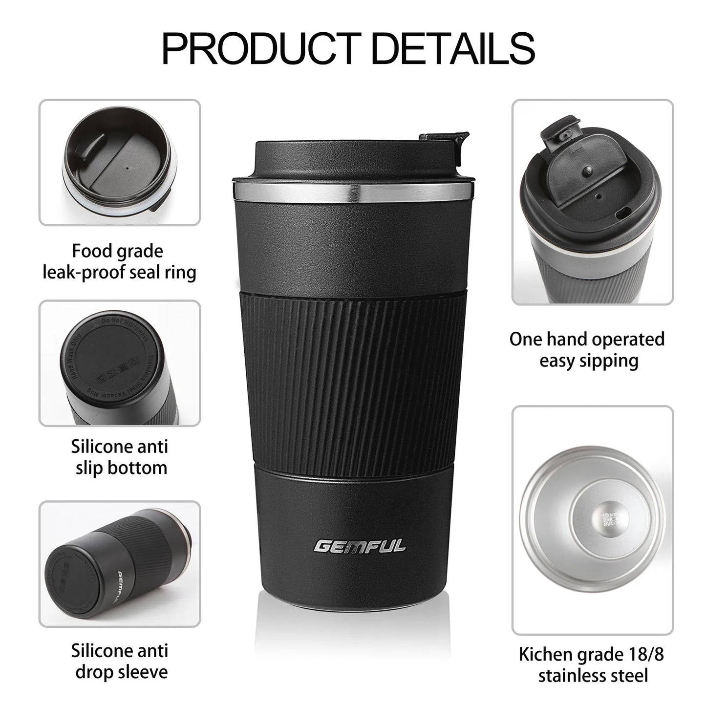 510 ml vakuumisolierte Reise-Kaffeetasse