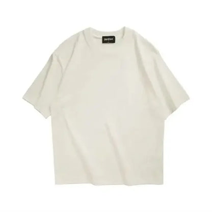 T-shirt d'été unisexe surdimensionné marron - streetwear coréen décontracté