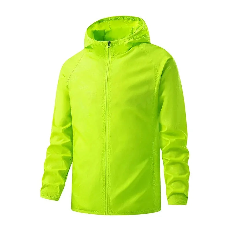 Veste de randonnée imperméable unisexe - Coupe-vent avec protection solaire 