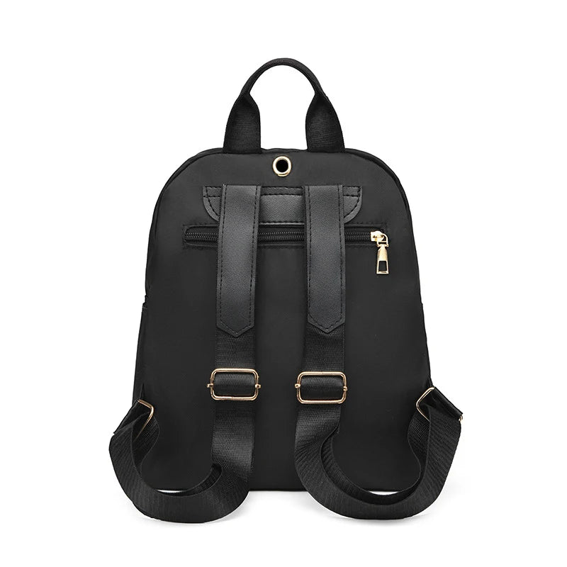 Schwarzer Unisex-Oxford-Rucksack mit großem Fassungsvermögen für Reisen