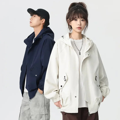 Men Loose Sweatshirt  Adjustable Pockets