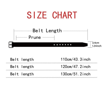 Ceinture en cuir de vachette pour homme - Boucle à ardillon en alliage