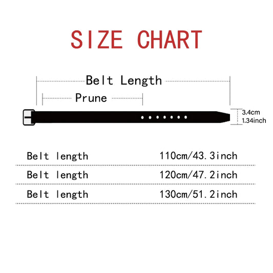 Men's Cowhide Leather Belt - Alloy Pin Buckle Strap