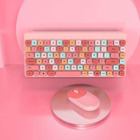 Ensemble clavier et souris rose