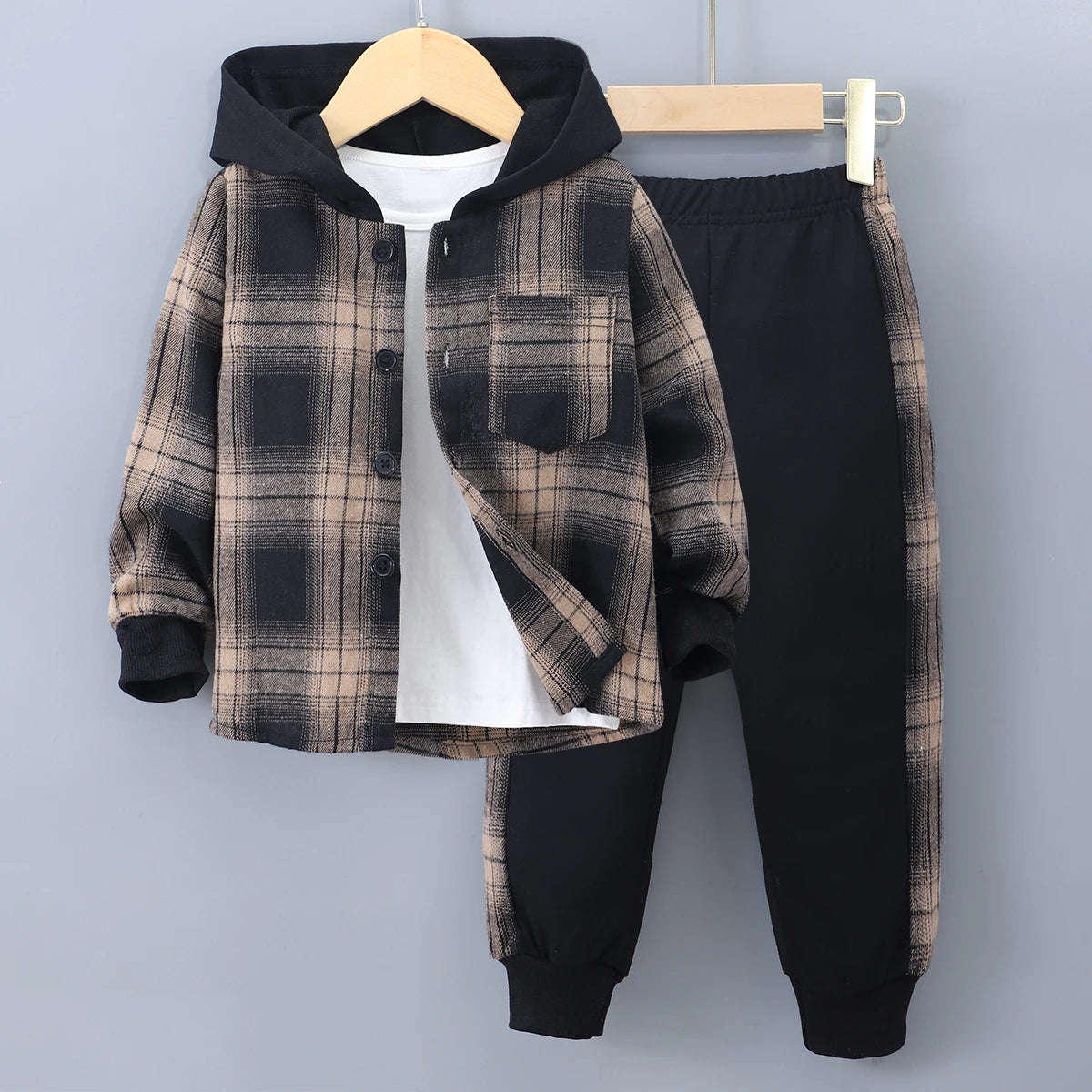 Boys' Long Sleeve Autumn Casual  Shirt Suit