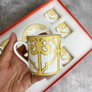 White Espresso Cup & Saucer Set