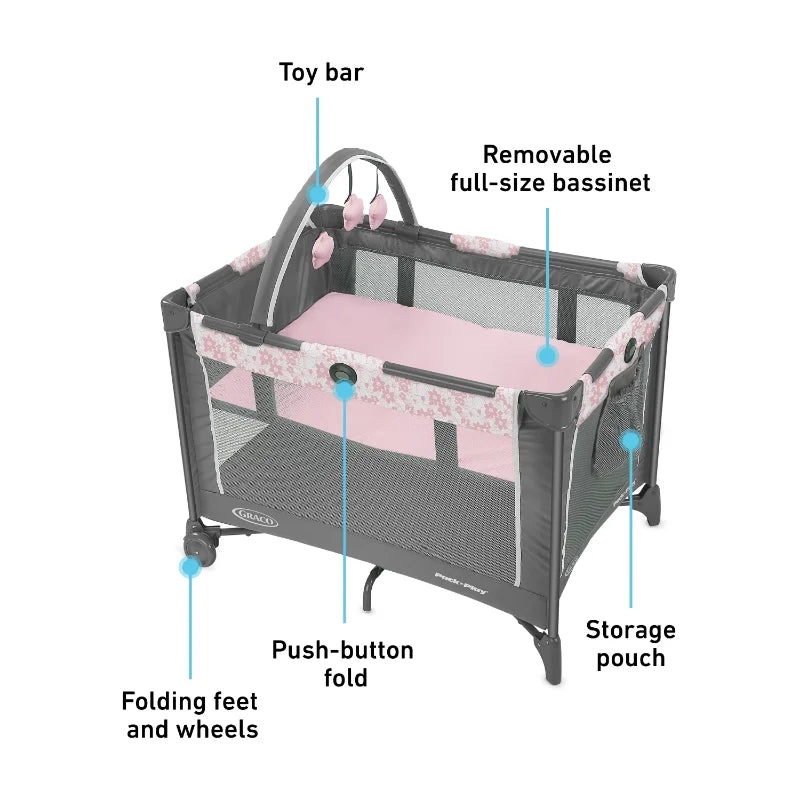Portable Play Yard with Bassinet