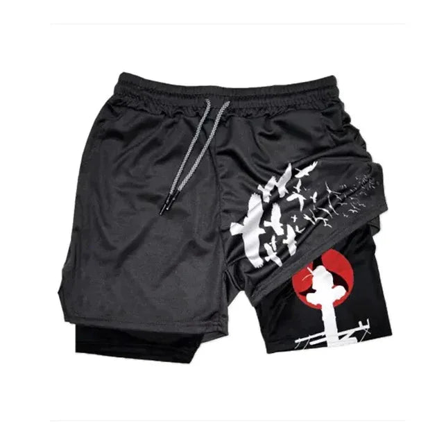 Sportshorts mit Dragon Ball- und One Piece-Anime-Print