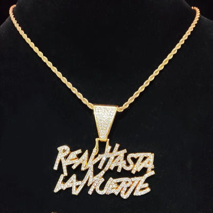 Collier avec pendentif lettre Hip Hop pour hommes et femmes