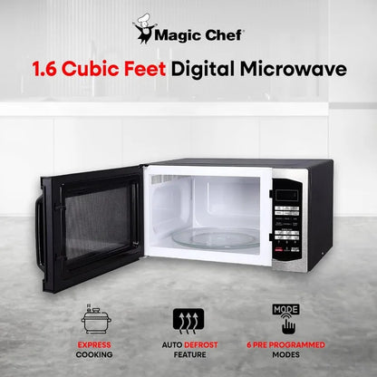 1100W Stainless Steel Digital Programmable Microwave