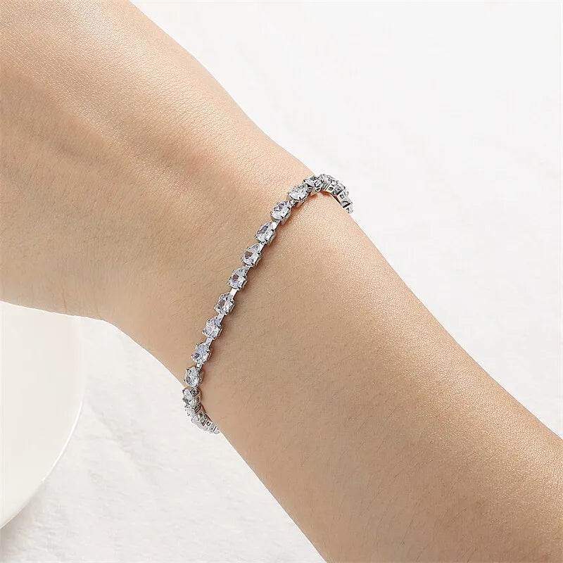 Verstellbares geometrisches Kristall-Wassertropfen-Armband