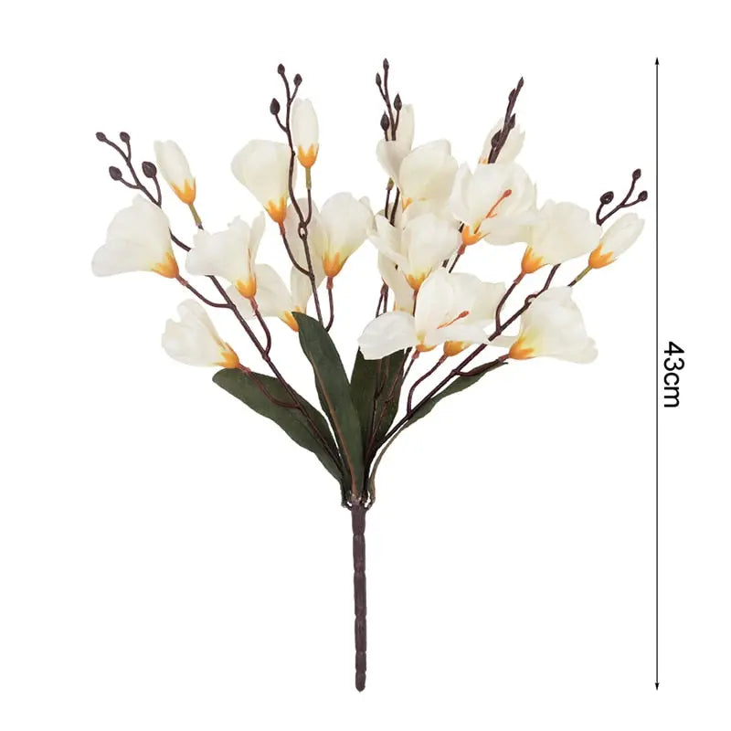 Artificial Magnolia Bouquet - Lifelike Silk Flowers for Home Decor