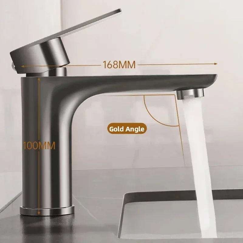 Stainless Steel Bathroom Hot/Cold Water Faucet