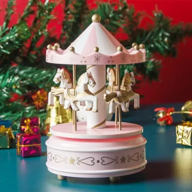 Carousel Music Box Christmas Ornaments for Kids' Decor