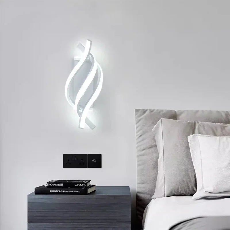 Applique murale LED minimaliste noire et blanche