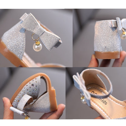 Girls Princess Sandals Baby Shoes Brand New Kids Shoes for Wedding Party Bling Summer Flat Sandals Fashion Breathable