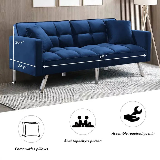 Memory Foam Convertible Futon Sofa Bed
