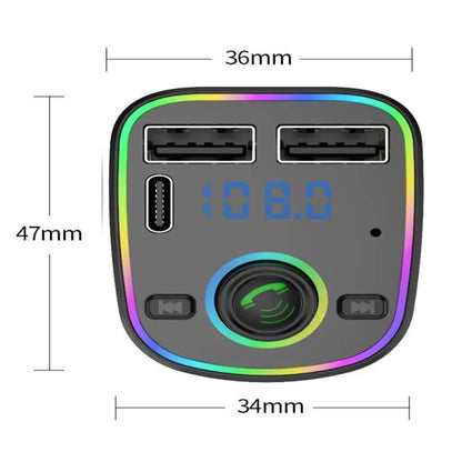 Bluetooth-FM-Transmitter fürs Auto und Freisprech-MP3-Player