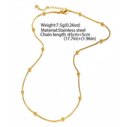 Gold Satellite Chain Necklace