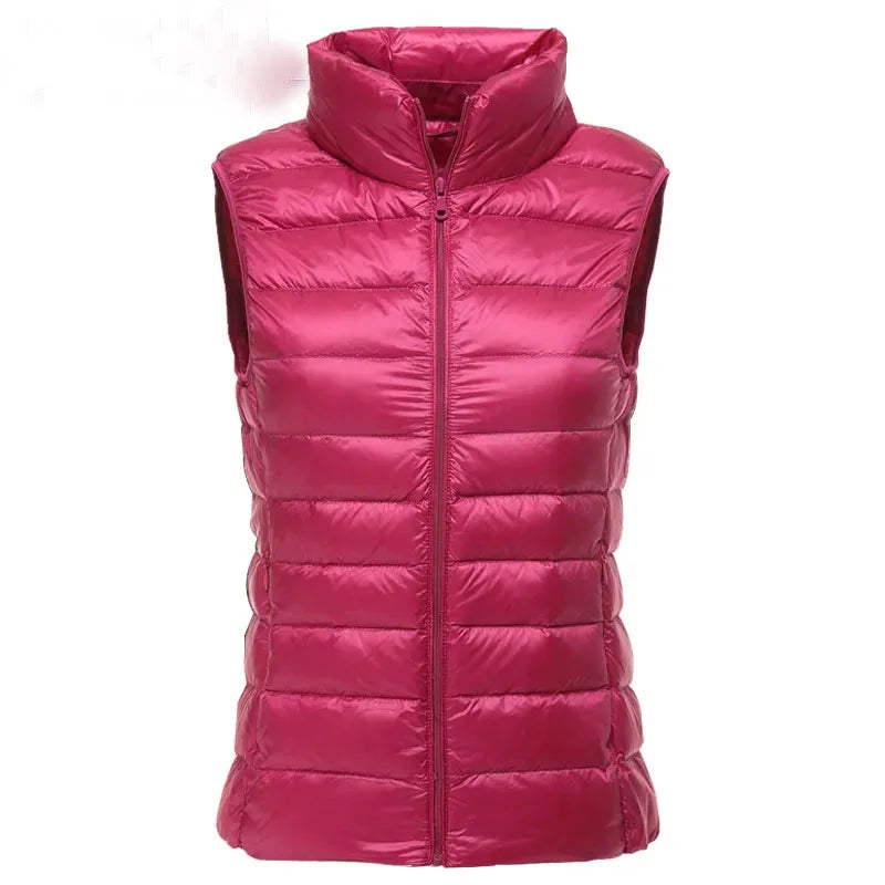 Women's Ultra-Light Slim Down Vest - Windproof & Portable