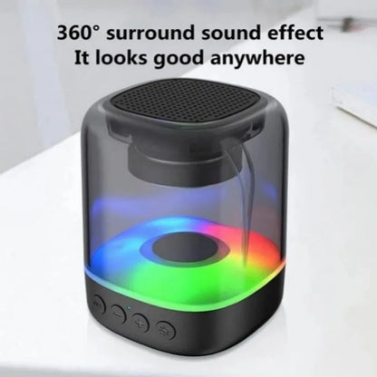 Enceintes Bluetooth 5.0 portables, lumière RVB, son HD, mini haut-parleur de bureau sans fil, pour la maison, les fêtes, l'extérieur, le vélo