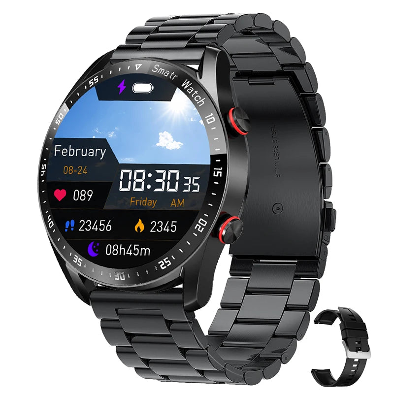 Men's Smartwatch 1.5-Inch Full Touch Screen Bluetooth Call Business Fitness Sports Watch