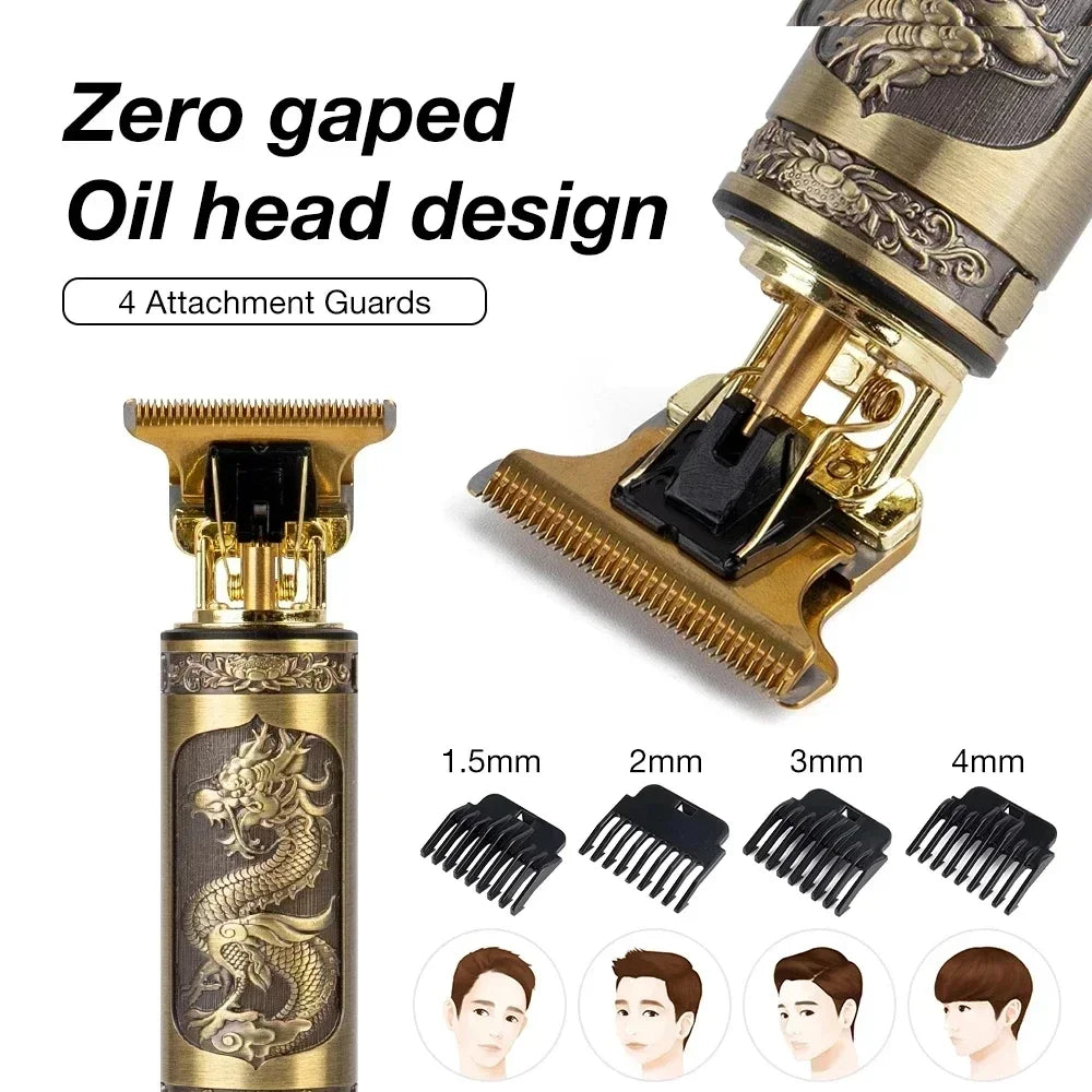 Machine de coupe de cheveux professionnelle sans fil T9 - Tondeuse de barbier pour hommes