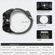 SMAEL 1545D Men's Waterproof Dual Display Watch
