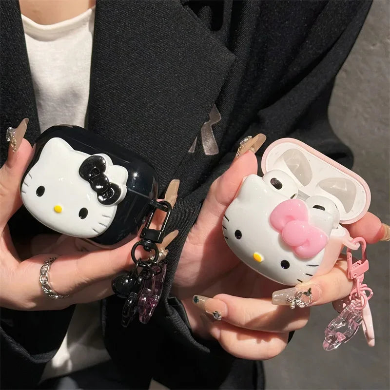 Étui pour AirPods en TPU Hello Kitty Candy - Porte-clés 