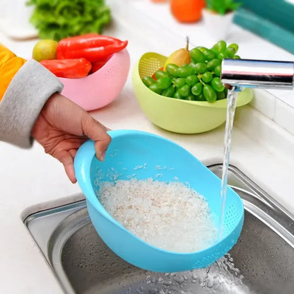 Multi-Function Rice Washing and Strainer Basket