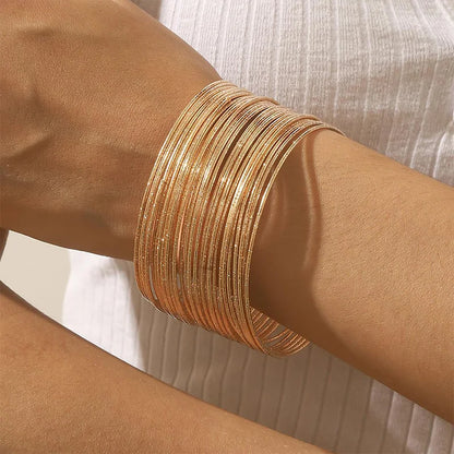 30 Pieces Metal Bangles Set