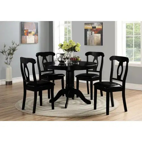 5-Piece White Dining Table Set