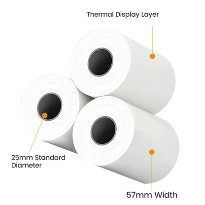 Rouleaux de papier thermique auto-adhésifs 57MM pour mini-imprimante