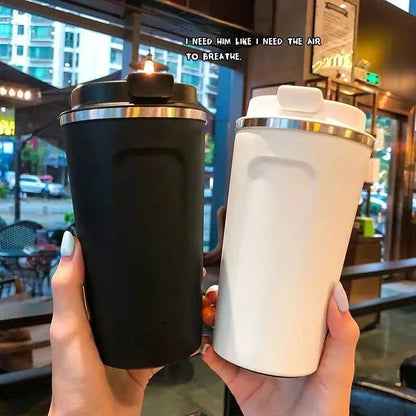 380/510ml Stainless Steel Travel Coffee Mug - Leak-Proof Vacuum Flask