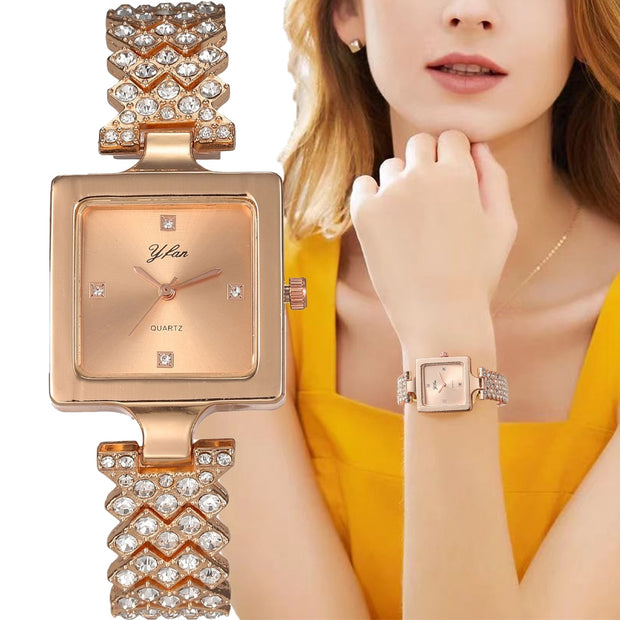 Elegant Square Diamond Watch