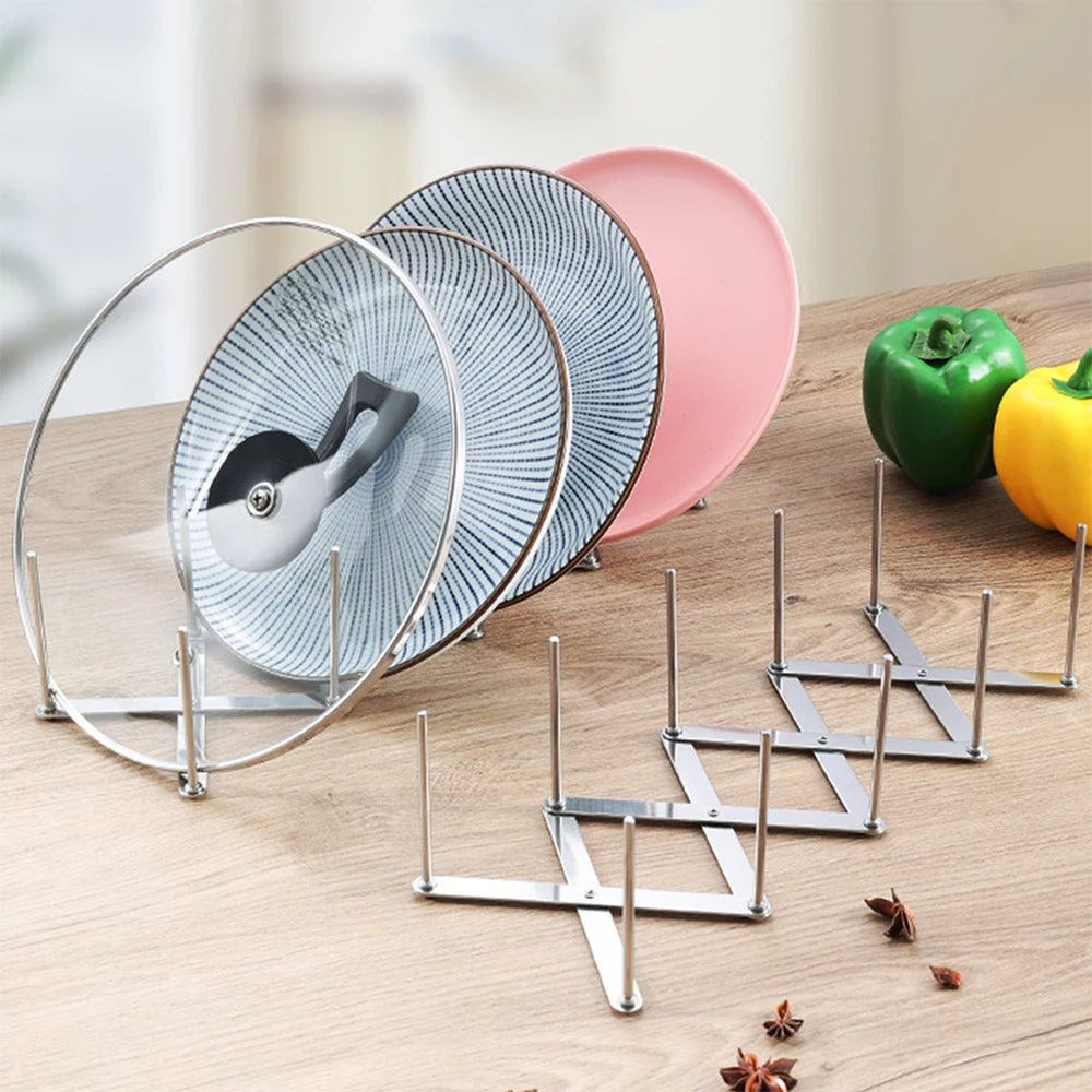 Stainless Steel Pot Lid & Dish Organizer