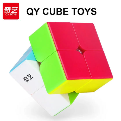 QiYi Dino Cube 3X3 Magic Speed ​​Cube - Jouet de puzzle professionnel sans autocollant pour enfants