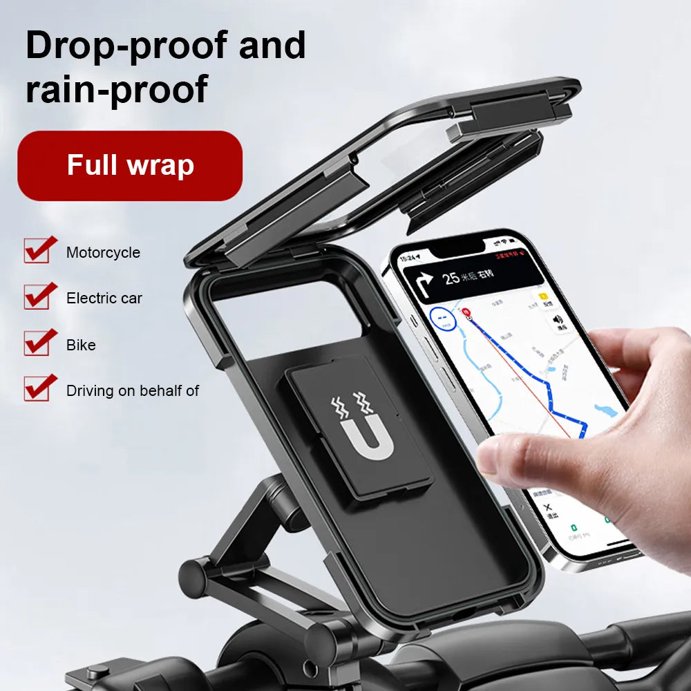 phone holder, motorcycle phone holder, waterproof phone, waterproof phone holder, water proof phone case, phone holder for bike, 360 phone holder