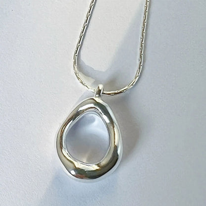 Hollow Water Drop Geometric Necklace