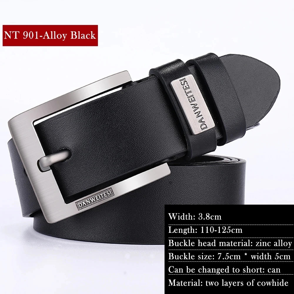Ceinture en cuir véritable pour hommes