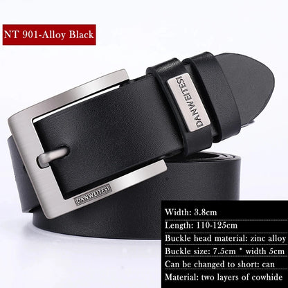 Ceinture en cuir véritable pour hommes